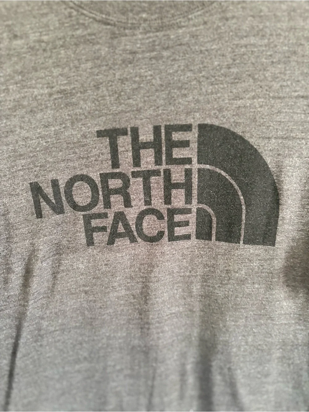 The North Face Men's Short Sleeve Tee - gray with Black Logo size large